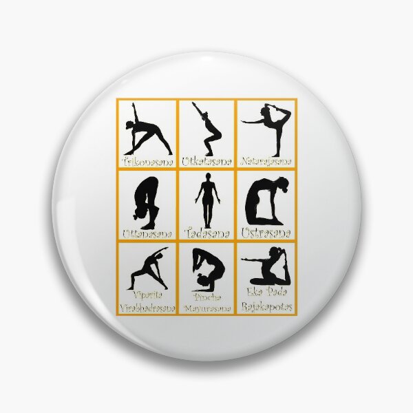Item preview, Yoga Poses Grid designed and sold by SadSacDesigns.