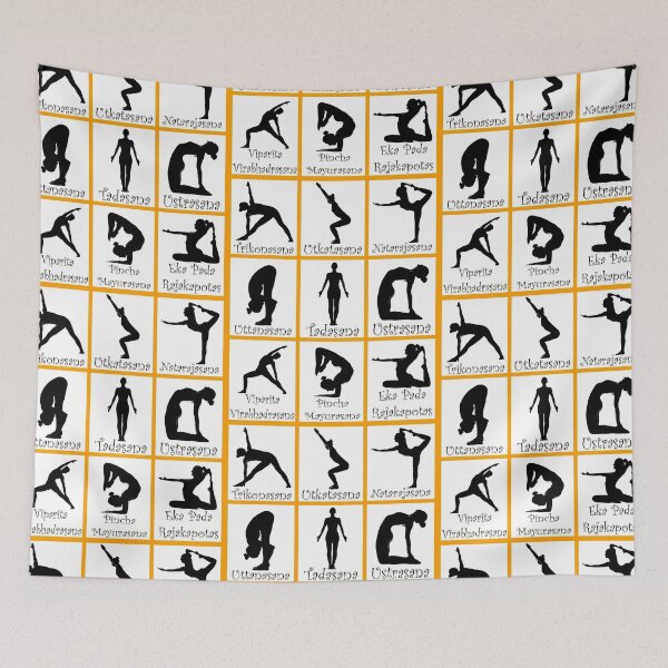 Item preview, Yoga Poses Grid designed and sold by SadSacDesigns.