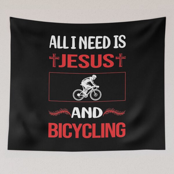 Item preview, Funny Jesus Bicycling Bicycle Bicyclist Bike Biking Biker Cycling Cycle Cyclist designed and sold by DougPoulos.