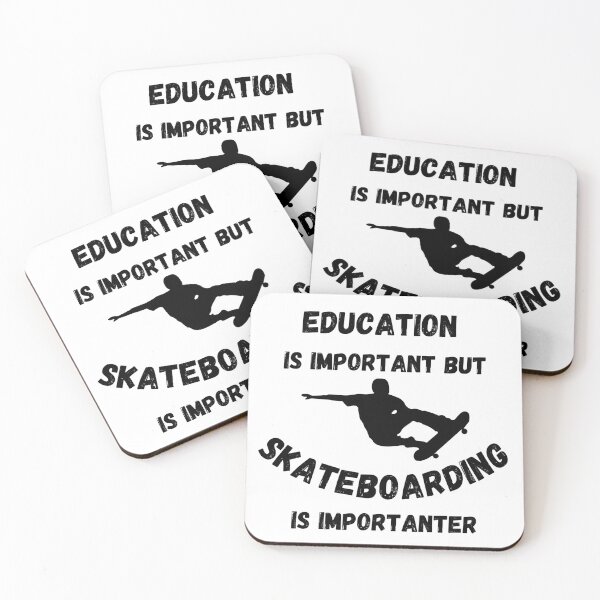 Item preview, Education Is Important But Skateboarding Is Importanter Stunt 2 designed and sold by LuckyKermit.