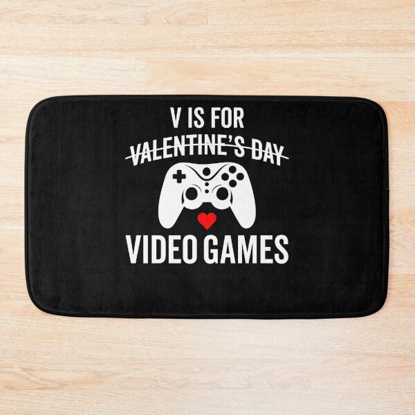 Item preview, V Is For Video Games Funny Couple Valentines Day designed and sold by Apoorv Choudhary.