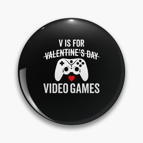 Item preview, V Is For Video Games Funny Couple Valentines Day designed and sold by Apoorv Choudhary.