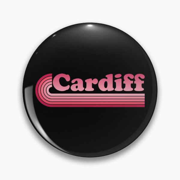 Item preview, Cardiff - Retro design (pink) designed and sold by SwnCreations.