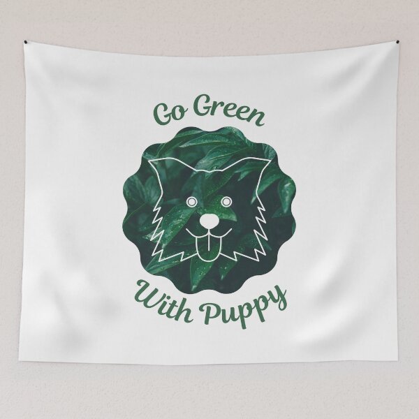 Item preview, Go Green With Puppy designed and sold by kucingmaikan.