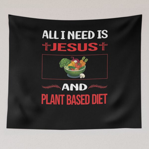 Item preview, Funny Jesus Plant Based Diet Vegan Vegetarian Veganism designed and sold by FifineCroteau.