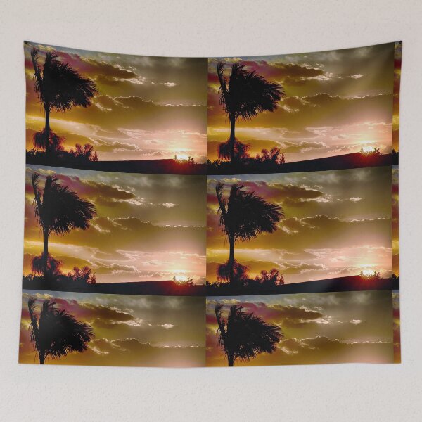 Item preview, sunset with the palm tree designed and sold by Wieslaw Jan Syposz.