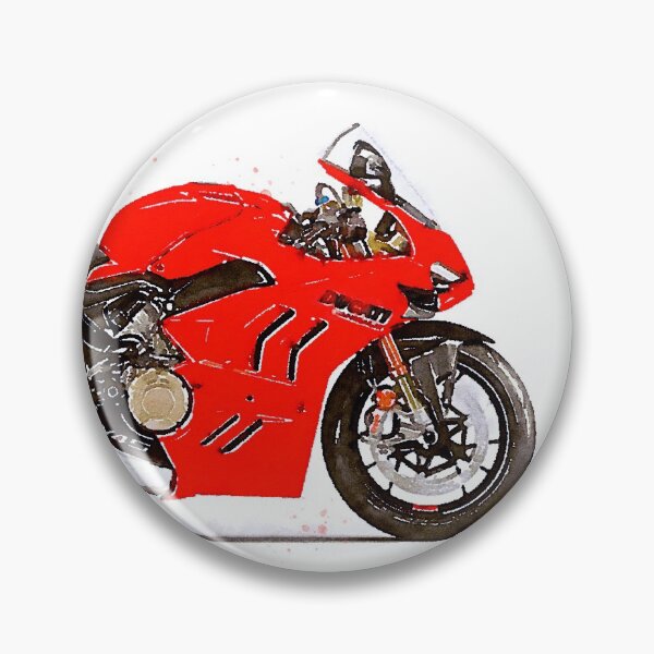 Item preview, Watercolor Sport Motorcycle Panigale V4S 2022 - original artwork by Vart. designed and sold by vartstudio.