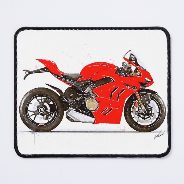 Item preview, Watercolor Sport Motorcycle Panigale V4S 2022 - original artwork by Vart. designed and sold by vartstudio.