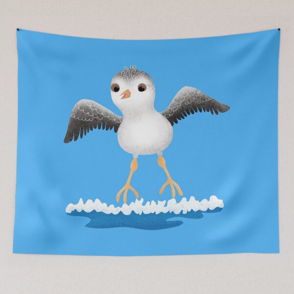 Item preview, Cute baby sandpiper cartoon illustration designed and sold by FrogFactory.