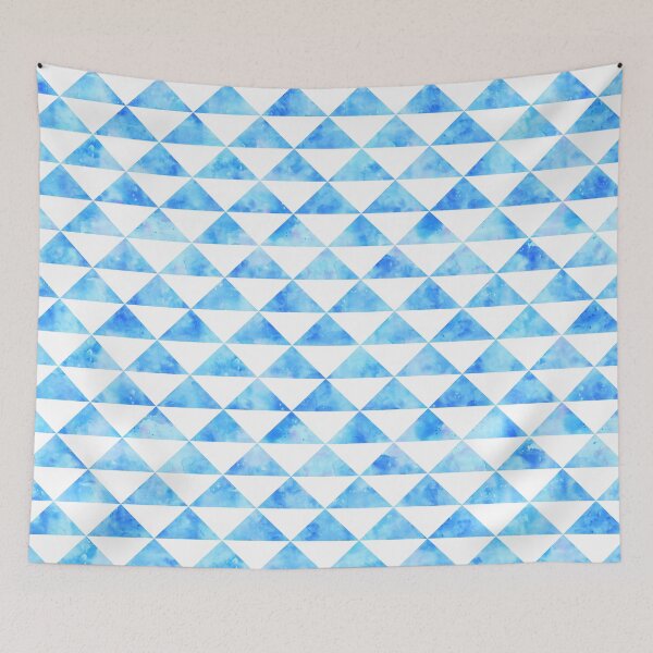 Item preview, Blue Watercolor Triangles designed and sold by Saanis.