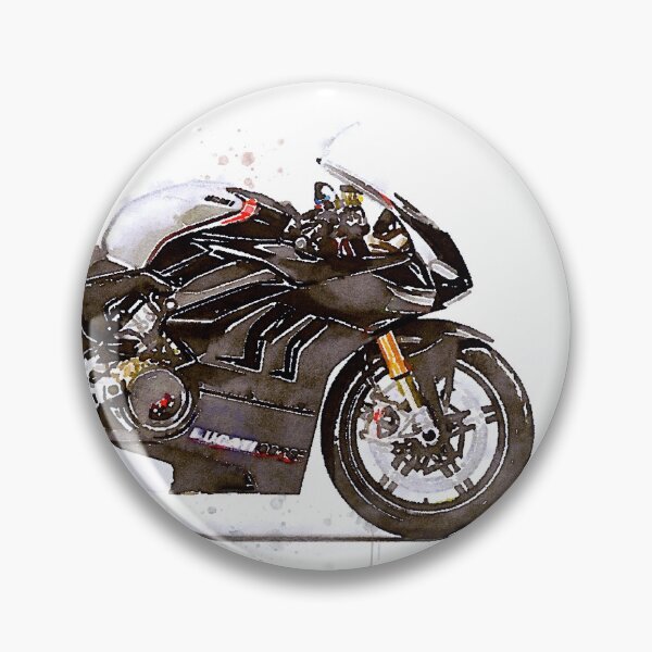 Item preview, Watercolor Sport Motorcycle Panigale V4SP 2022 - original watercolor by Vart. designed and sold by vartstudio.
