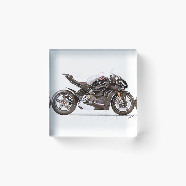 Item preview, Watercolor Sport Motorcycle Panigale V4SP 2022 - original watercolor by Vart. designed and sold by vartstudio.