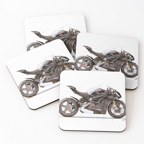 Item preview, Watercolor Sport Motorcycle Panigale V4SP 2022 - original watercolor by Vart. designed and sold by vartstudio.