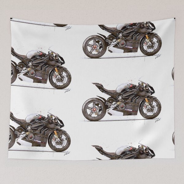 Item preview, Watercolor Sport Motorcycle Panigale V4SP 2022 - original watercolor by Vart. designed and sold by vartstudio.