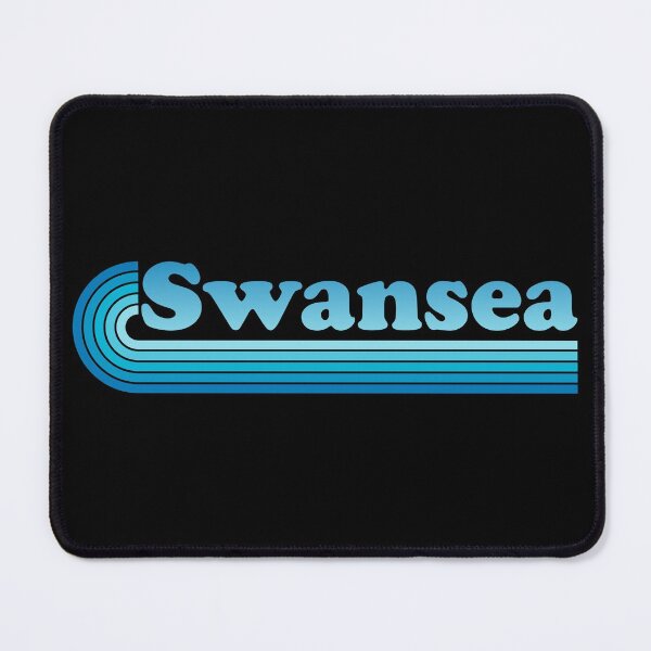 Item preview, Swansea - Retro design (blue) designed and sold by SwnCreations.