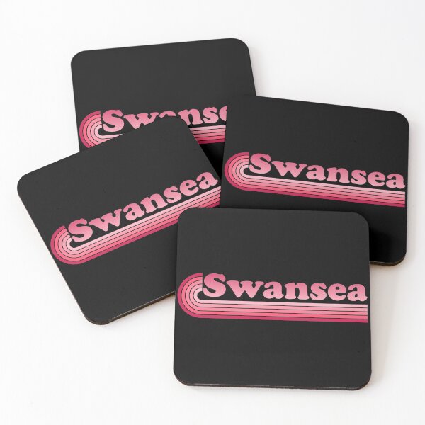 Item preview, Swansea - Retro design (pink) designed and sold by SwnCreations.