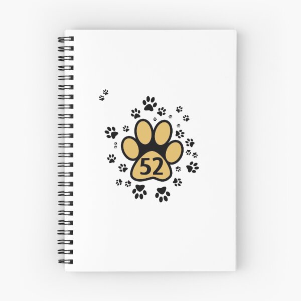 Item preview, Cute cats paw prints with number 52 - animals designed and sold by MadandMean.