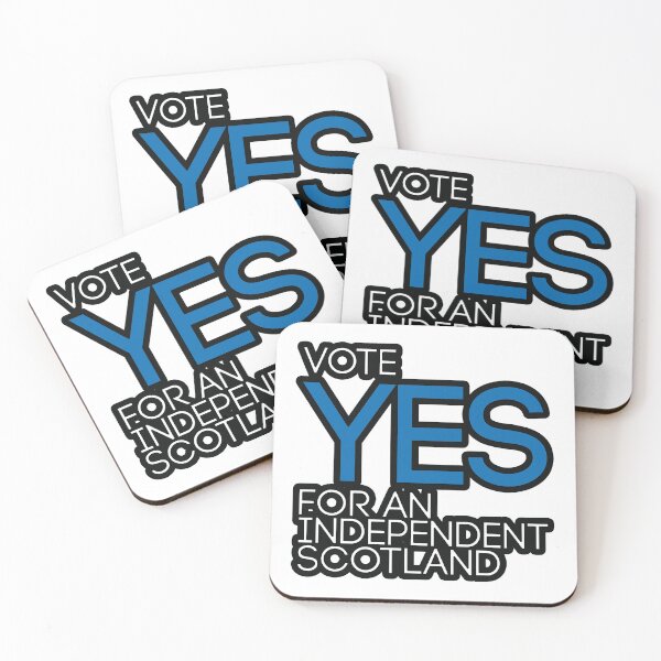 Item preview, VOTE YES FOR AN INDEPENDENT SCOTLAND, Scottish Independence Saltire Flag Coloured Text Slogan designed and sold by MacPean.