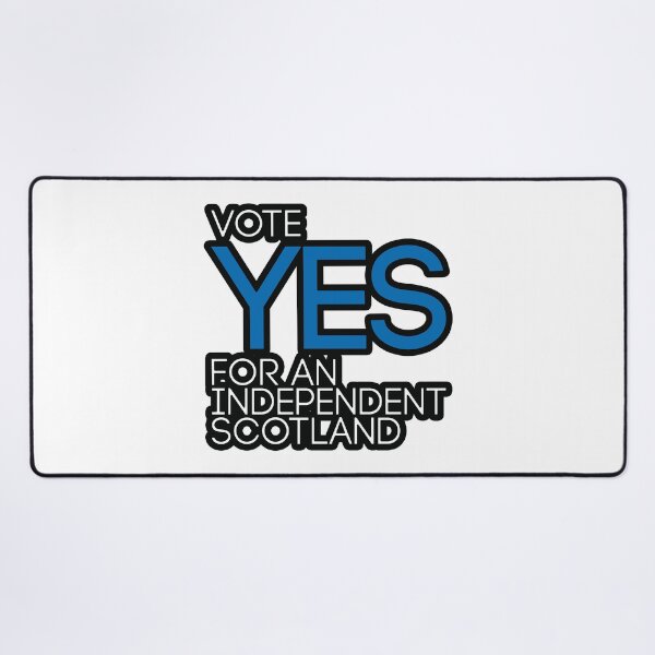 Item preview, VOTE YES FOR AN INDEPENDENT SCOTLAND, Scottish Independence Saltire Flag Coloured Text Slogan designed and sold by MacPean.