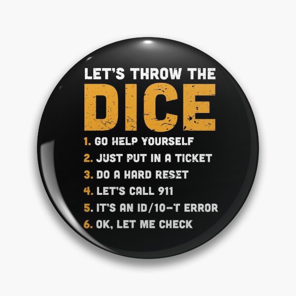 Item preview, Throw the Dice Sarcastic Tech Support and Computer Geek designed and sold by SphereZones.
