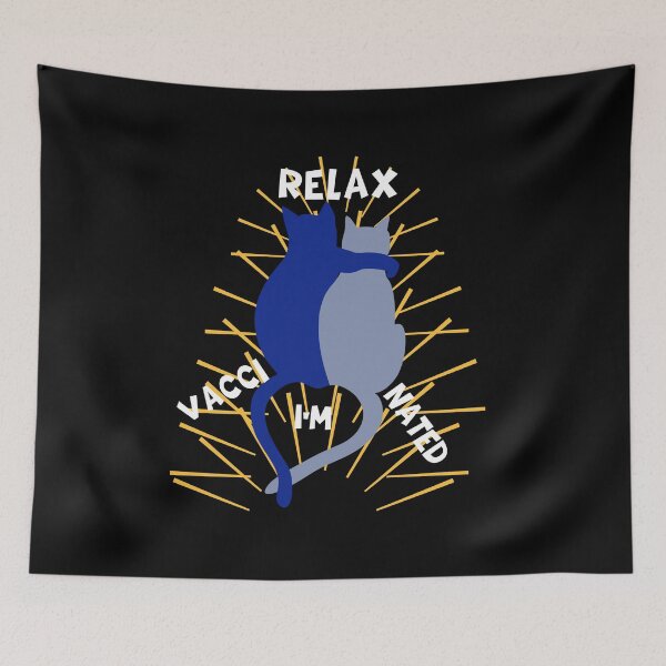 Item preview, Cute Couples Cats Relax I'm Vaccinated designed and sold by AmeliaStore1.