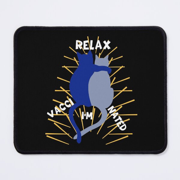 Item preview, Cute Couples Cats Relax I'm Vaccinated designed and sold by AmeliaStore1.
