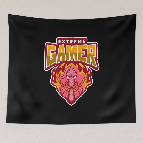 Item preview, Extreme Gamer with Flaming Monster designed and sold by PRIVARSHU.