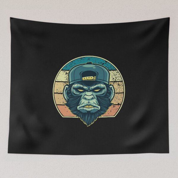 Item preview, Retro Sunset Gorilla - Hip Hop Ape designed and sold by laiwole.