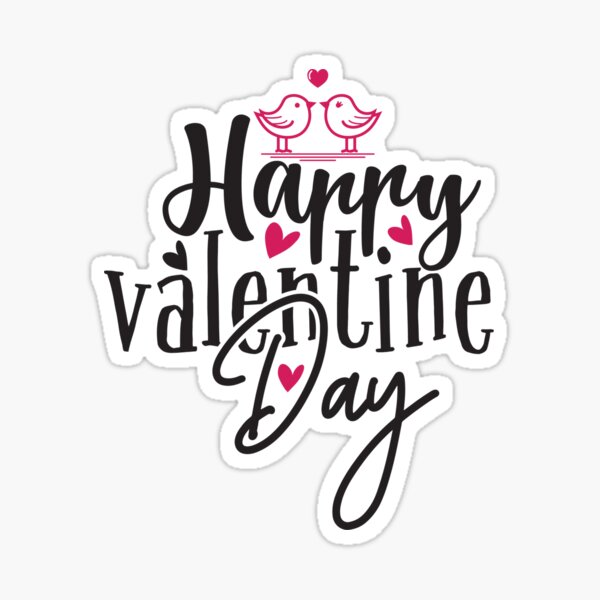 Happy Valentines Day Love Concept Trendy Retro Slogan In 60s 70s