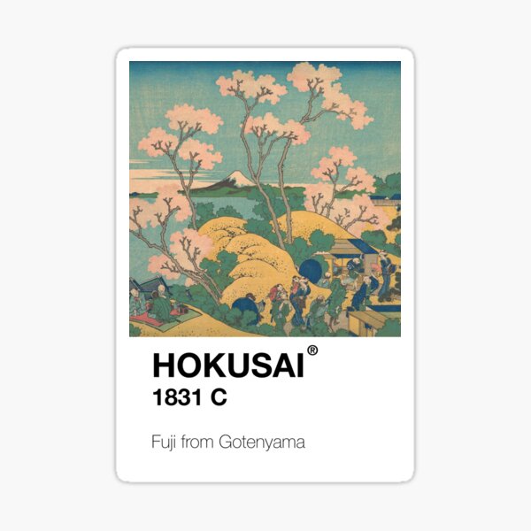 Item preview, Hokusai fuji from gotenyama pantone card  designed and sold by Platform11west.