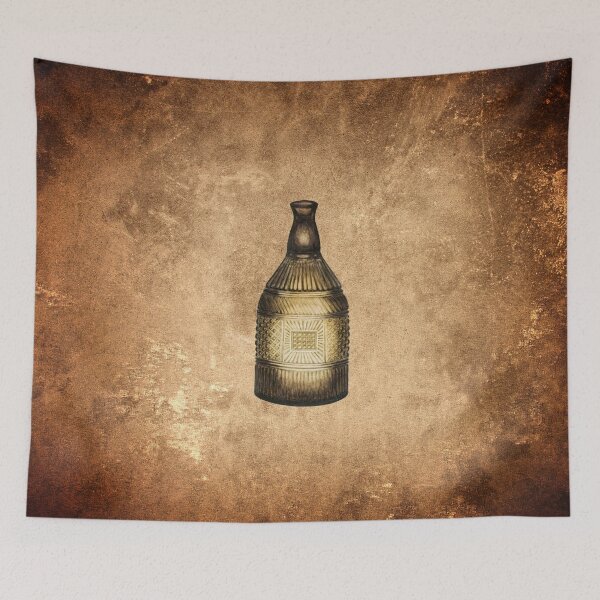 Item preview, Antique Bottle on Damaged Paper Background designed and sold by HiddenPuppets.