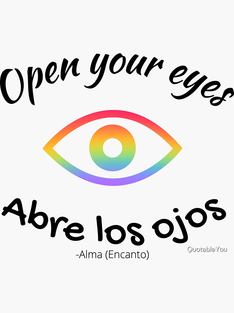 "Open Your Eyes (styler5)" Sticker for Sale by QuotableYou Redbubble