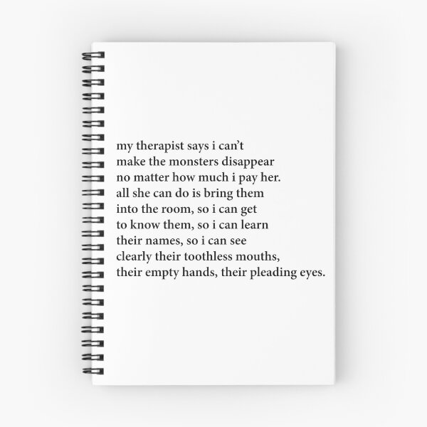 Item preview, My Therapist Says Make Friends With Your Monsters (José Olivarez) designed and sold by -Ruby-Grace-.