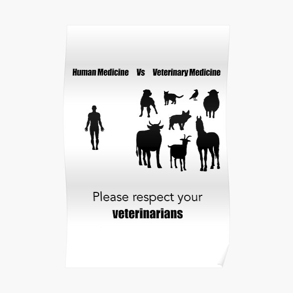 "Please Respect Your Veterinarians" Poster for Sale by Veterimarie Redbubble