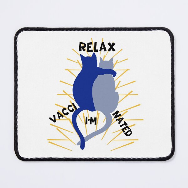 Item preview, Cute Couples Cats Relax I'm Vaccinated designed and sold by AmeliaStore1.