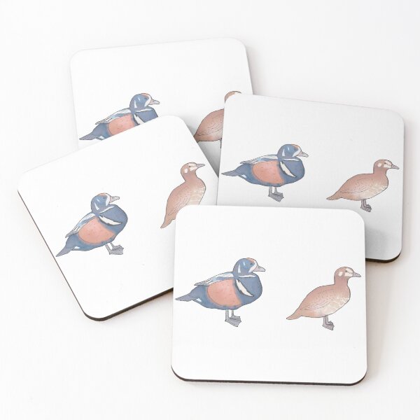 Item preview, Harlequin Duck watercolor bird species art designed and sold by TheWaterBirds.