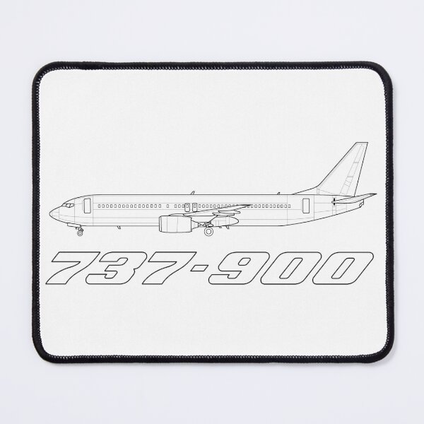 Item preview, Boeing 737-900 Black Outline designed and sold by Avi8orGear.