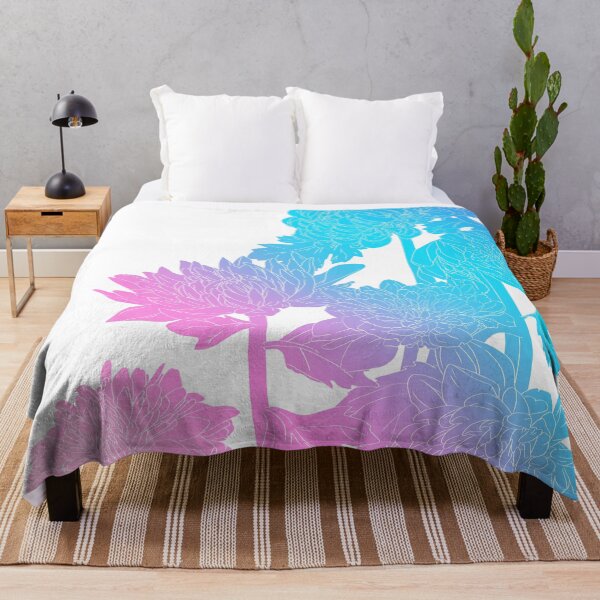 Item preview, Pink and Blue Gradient Chrysanthemums designed and sold by Saanis.