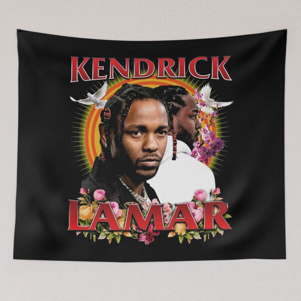 Item preview, Kendrick Rapper Flowers Vintage Art designed and sold by NinaUS.