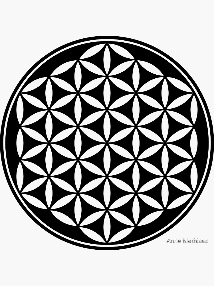 FLOWER OF LIFE - SACRED GEOMETRY - HARMONY AND BALANCE Sticker for Sale by  Anne Mathiasz