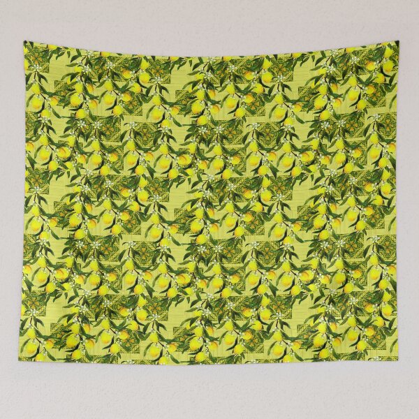Item preview, Yellow sicilian lemon tiles pattern by Marcia Ribeiro designed and sold by bymarciaribeiro.