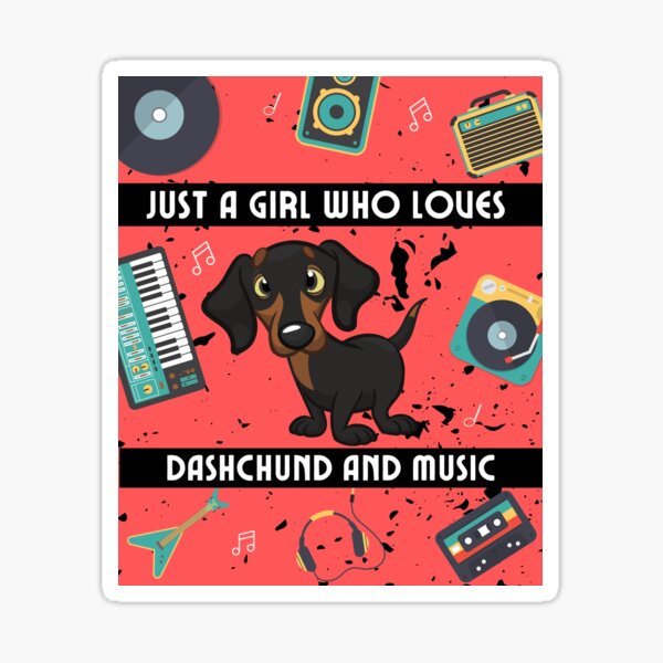 Item preview, Girl Who Loves Dashchund , Funny Dashchund designed and sold by BIHI14.