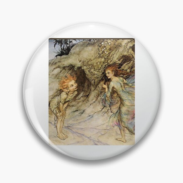 Item preview, Puck and a Fairy - Watercolor by Arthur Rackham Graphic  designed and sold by Nikio-Shop.