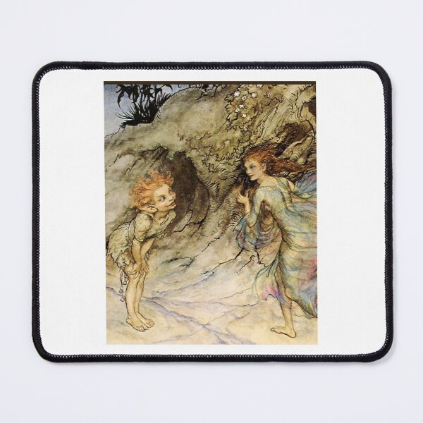 Item preview, Puck and a Fairy - Watercolor by Arthur Rackham Graphic designed and sold by Nikio-Shop.