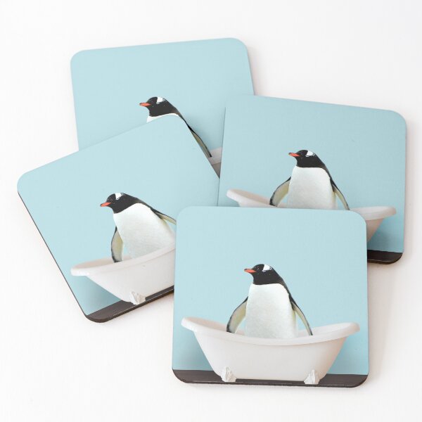 Item preview, Playing penguin in bathtub designed and sold by ESCAPZ.