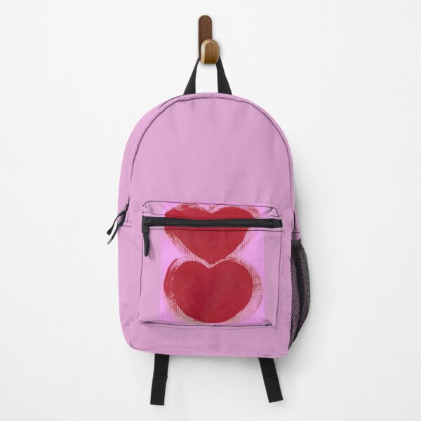 Item preview, Double Hearts in Rouge Red on Pretty Pink designed and sold by KazM.