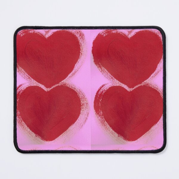 Item preview, Double Hearts in Rouge Red on Pretty Pink designed and sold by KazM.