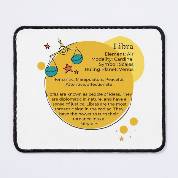 Item preview, Libra Personality Traits - Libra Horoscope, Zodiac Sign Romantic, Peaceful Venus designed and sold by tsquarefabrics.