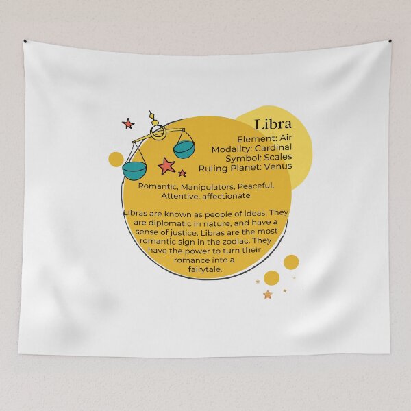 Item preview, Libra Personality Traits - Libra Horoscope, Zodiac Sign Romantic, Peaceful Venus designed and sold by tsquarefabrics.