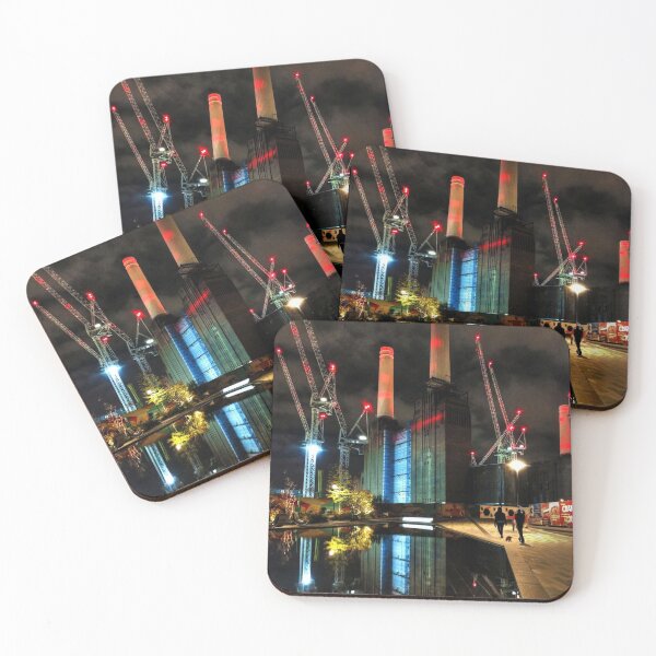 Item preview, Battersea Power Station, lights, cranes & reflections designed and sold by fasteddie42.